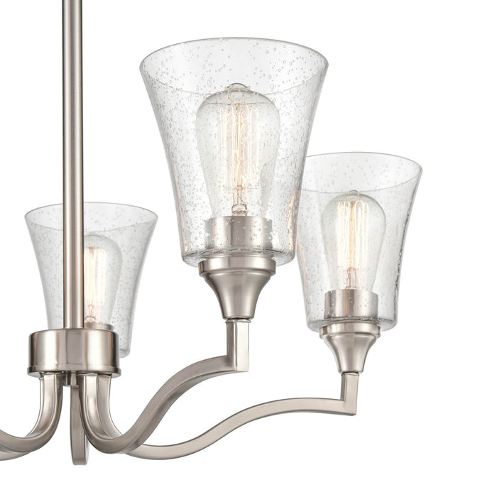 Millennium 2115-BN Five Light Chandelier, Brushed Nickel