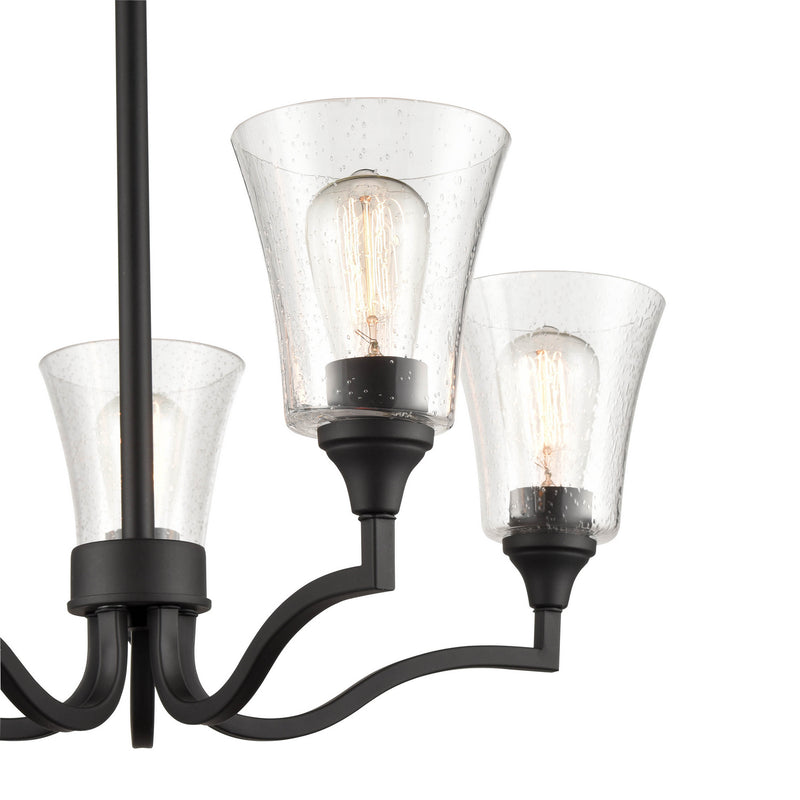 Millennium 2115-MB Five Light Chandelier, Matte Black