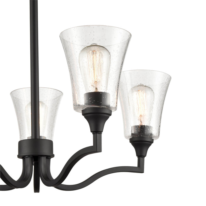 Millennium 2115-MB Five Light Chandelier, Matte Black