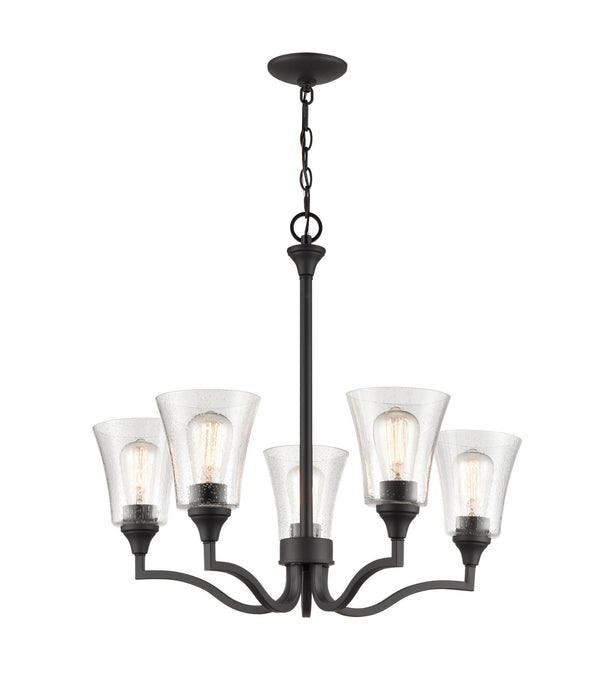 Millennium 2115-MB Five Light Chandelier, Matte Black
