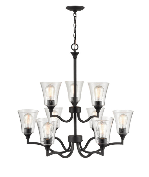 Millennium 2119-MB Nine Light Chandelier, Matte Black