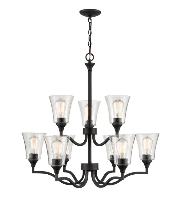 Millennium 2119-MB Nine Light Chandelier, Matte Black
