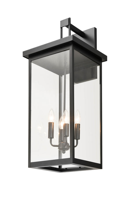 Millennium 42606-PBK Four Light Outdoor Wall Sconce, Powder Coated Black