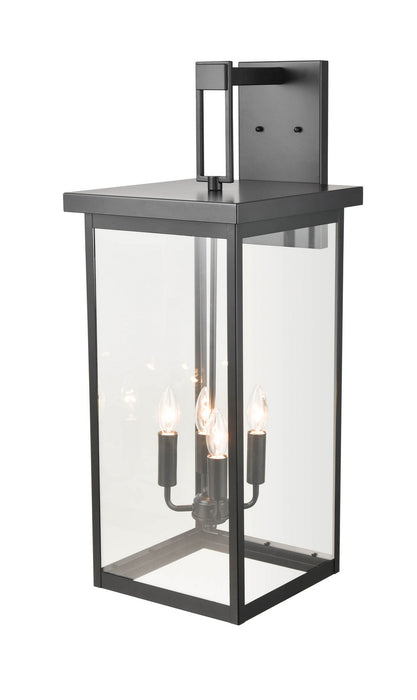 Millennium 42606-PBK Four Light Outdoor Wall Sconce, Powder Coated Black