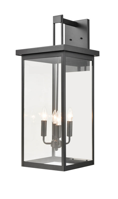Millennium 42606-PBK Four Light Outdoor Wall Sconce, Powder Coated Black