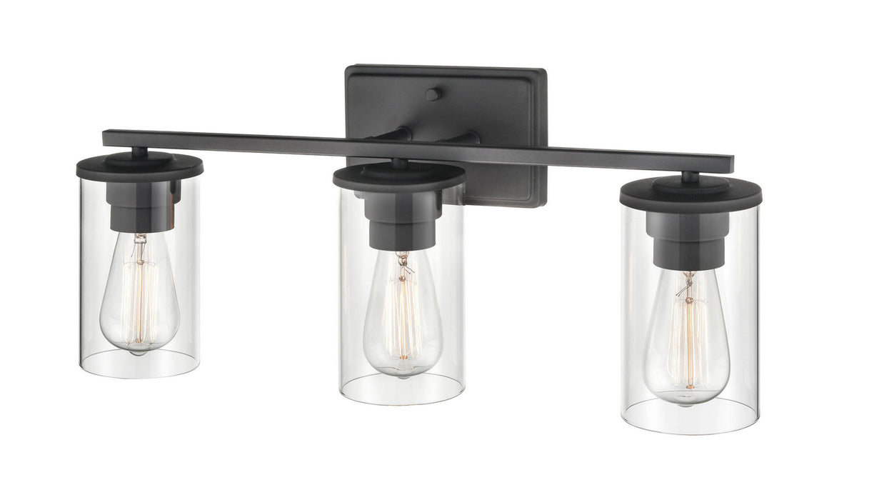 Millennium 2703-MB Three Light Vanity, Matte Black