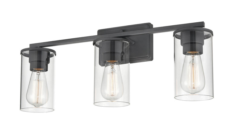 Millennium 2703-MB Three Light Vanity, Matte Black