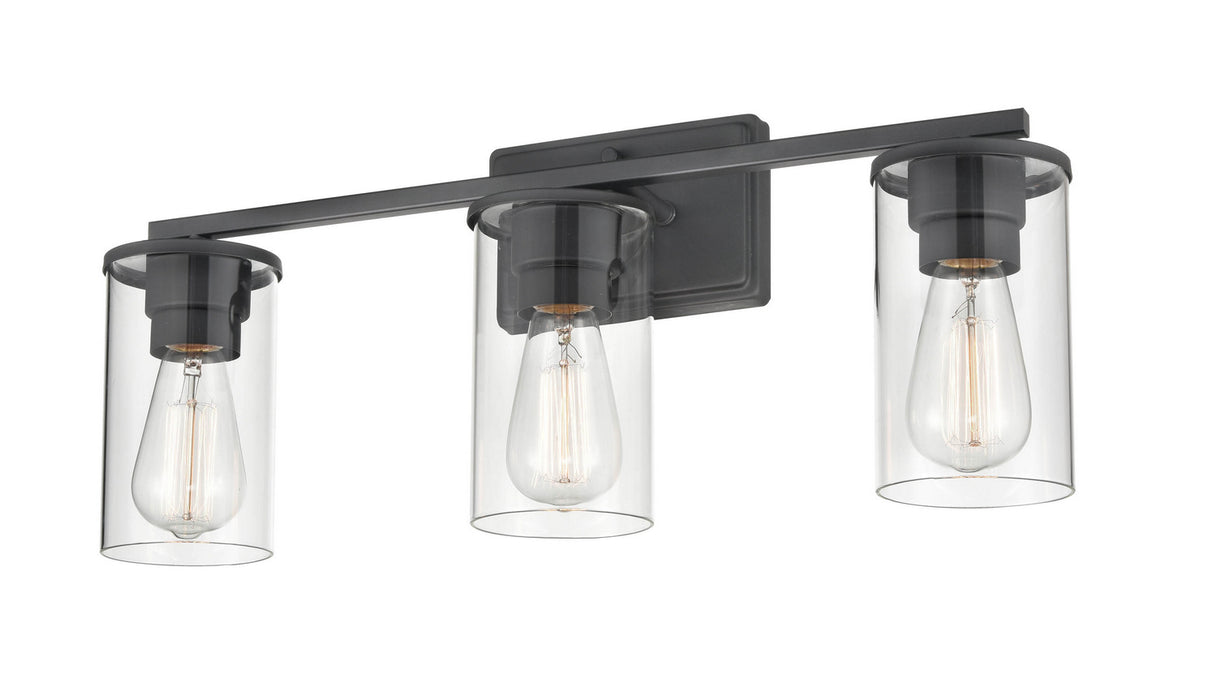 Millennium 2703-MB Three Light Vanity, Matte Black