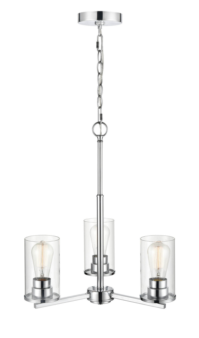 Millennium 2713-CH Three Light Chandelier, Chrome