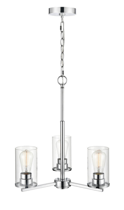 Millennium 2713-CH Three Light Chandelier, Chrome