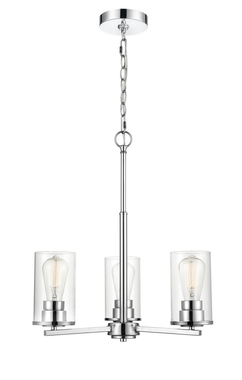 Millennium 2713-CH Three Light Chandelier, Chrome