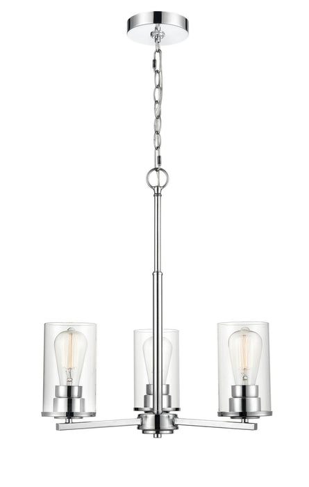 Millennium 2713-CH Three Light Chandelier, Chrome