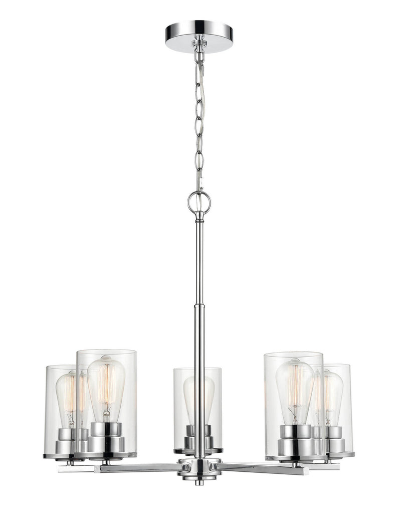 Millennium 2715-CH Five Light Chandelier, Chrome