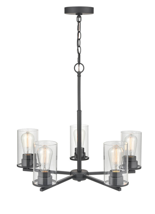Millennium 2715-MB Five Light Chandelier, Matte Black