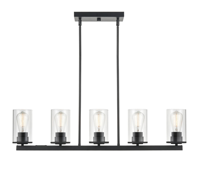 Millennium 2725-MB Five Light Pendant, Matte Black