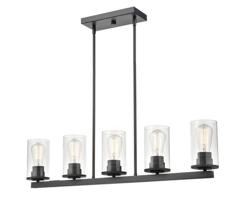 Millennium 2725-MB Five Light Pendant, Matte Black