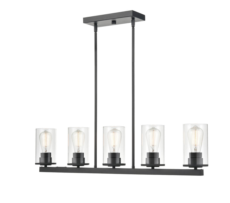 Millennium 2725-MB Five Light Pendant, Matte Black