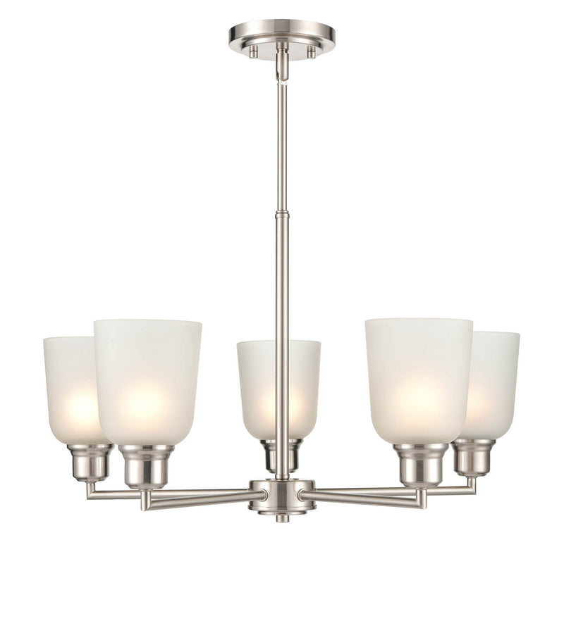 Millennium 2815-BN Five Light Chandelier, Brushed Nickel