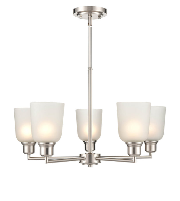 Millennium 2815-BN Five Light Chandelier, Brushed Nickel