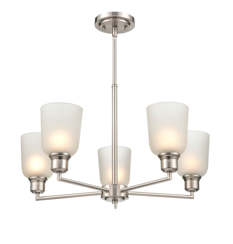 Millennium 2815-BN Five Light Chandelier, Brushed Nickel
