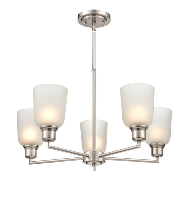 Millennium 2815-BN Five Light Chandelier, Brushed Nickel
