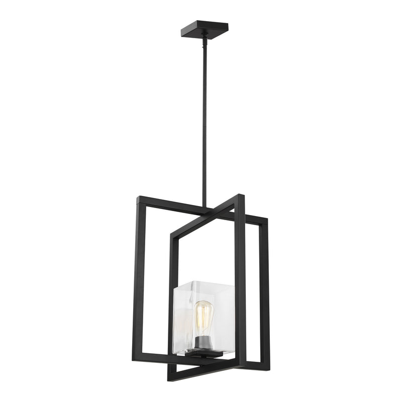 Generation Lighting 5141501-112 One Light Pendant, Midnight Black