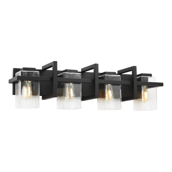 Generation Lighting 4441504-112 Four Light Wall / Bath, Midnight Black
