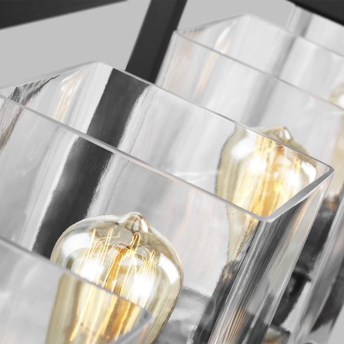 Generation Lighting 6641504-112 Four Light Island Pendant, Midnight Black