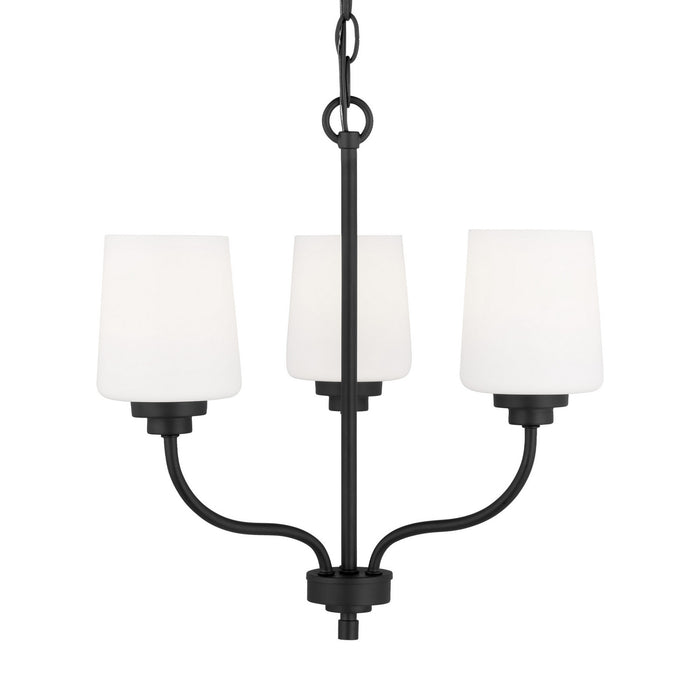 Generation Lighting 3102803-112 Three Light Chandelier, Midnight Black