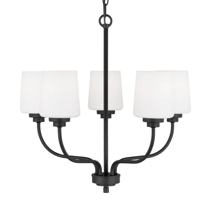 Generation Lighting 3102805-112 Five Light Chandelier, Midnight Black
