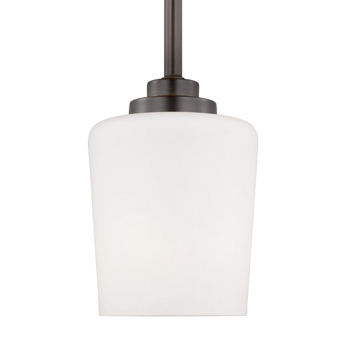 Generation Lighting 6102801-710 One Light Mini-Pendant, Bronze