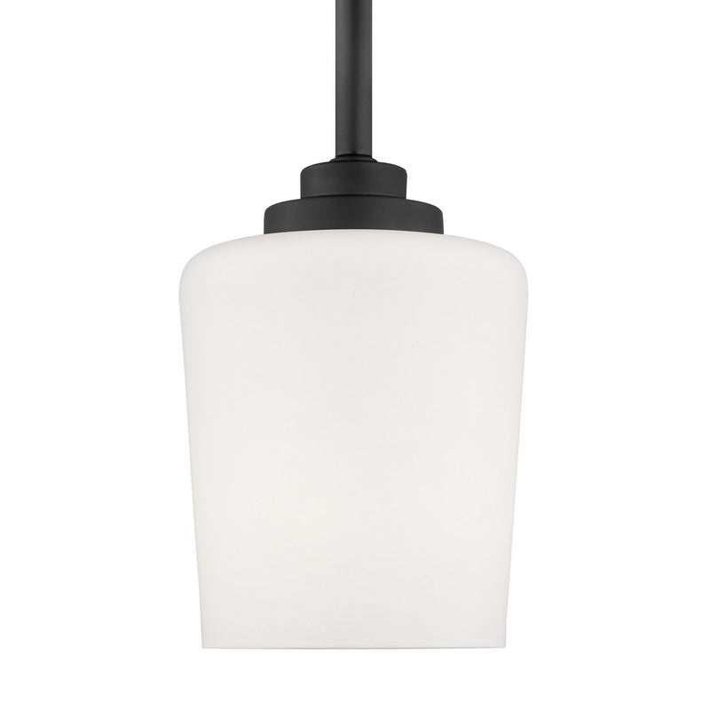 Generation Lighting 6102801-112 One Light Mini-Pendant, Midnight Black