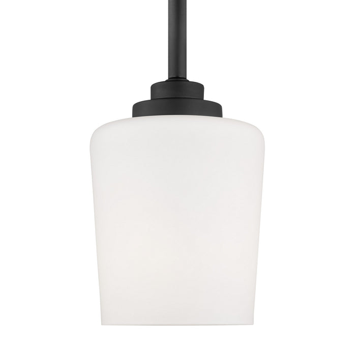 Generation Lighting 6102801-112 One Light Mini-Pendant, Midnight Black