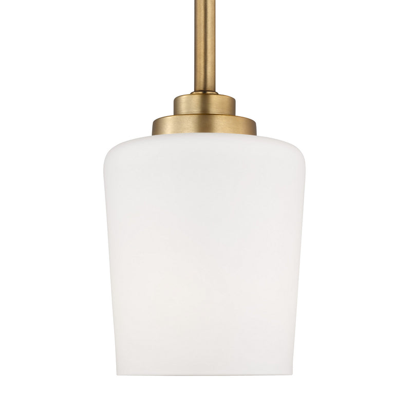 Generation Lighting 6102801-848 One Light Mini-Pendant, Satin Brass