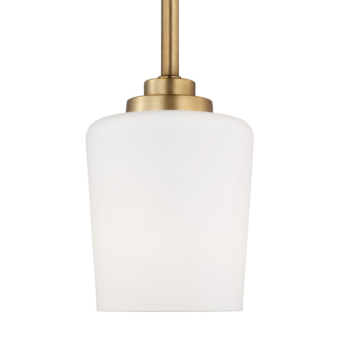 Generation Lighting 6102801-848 One Light Mini-Pendant, Satin Brass