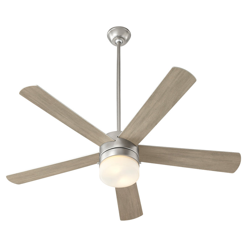 Quorum 37525-65 52" Ceiling Fan, Satin Nickel
