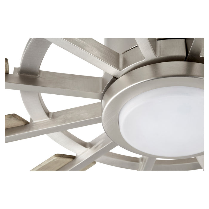 Quorum 47212-65 72"Patio Fan, Satin Nickel