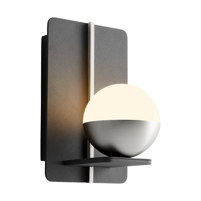Oxygen 3-554-1524 LED Wall Sconce, Black W/ Satin Nickel