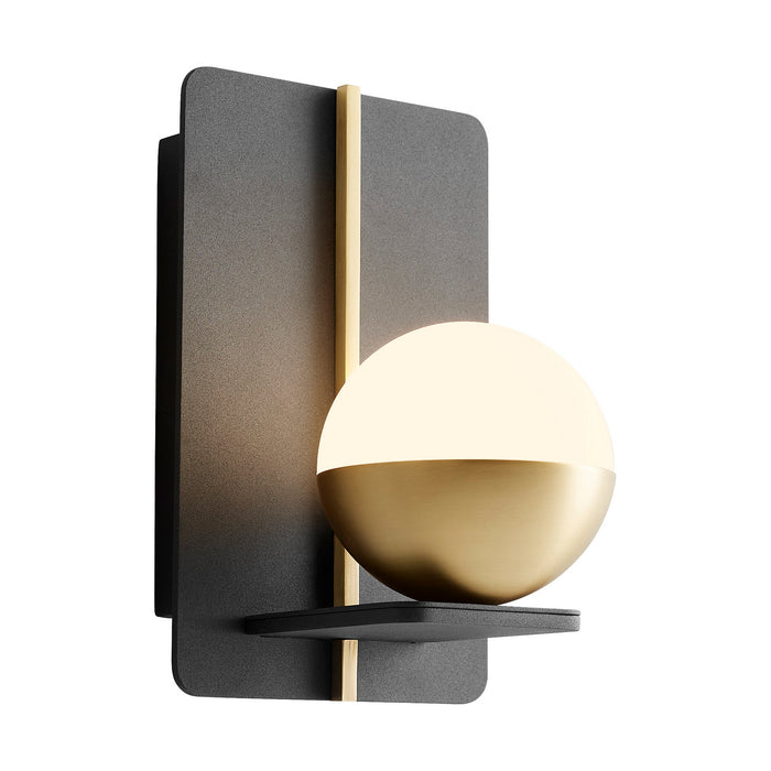 Oxygen 3-554-1540 LED Wall Sconce, Black W/ Aged Brass