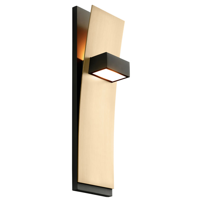 Oxygen 3-400-1540 LED Wall Sconce, Black W/ Aged Brass