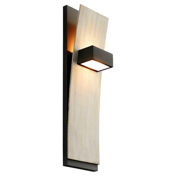 Oxygen 3-400-1541 LED Wall Sconce, Black W/ Weathered Oak