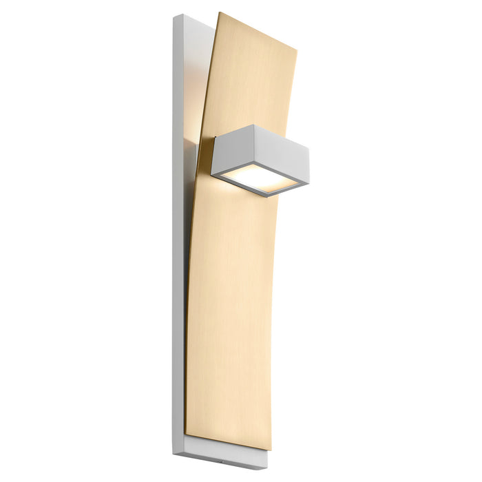 Oxygen 3-400-640 LED Wall Sconce, White W/ Aged Brass