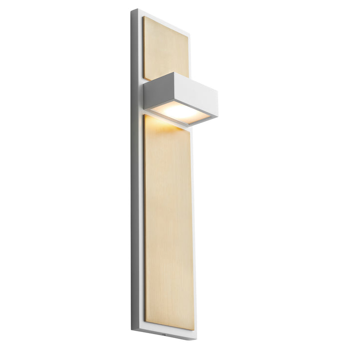Oxygen 3-401-640 LED Wall Sconce, White W/ Aged Brass