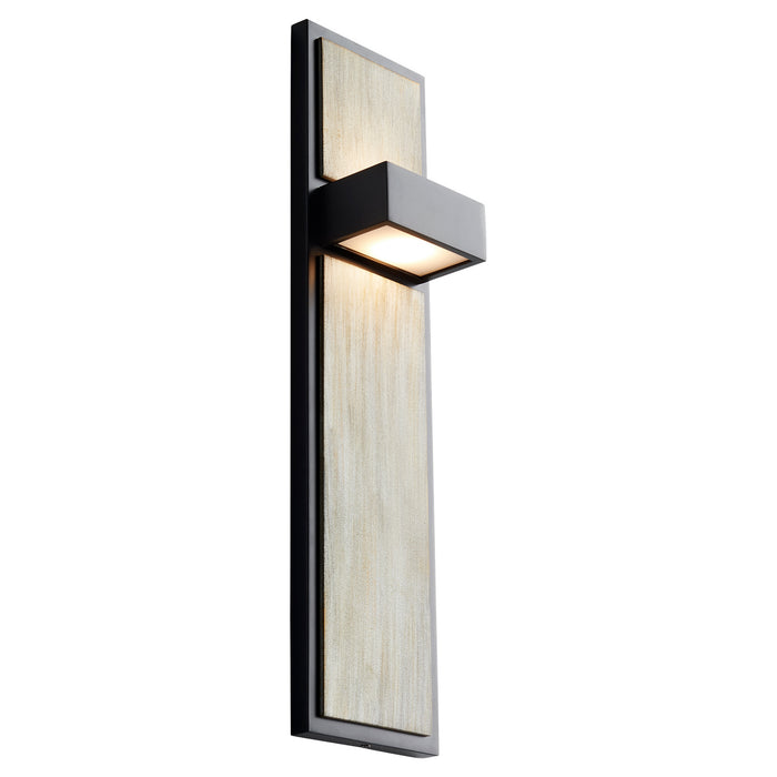 Oxygen 3-401-1541 LED Wall Sconce, Black W/ Weathered Oak
