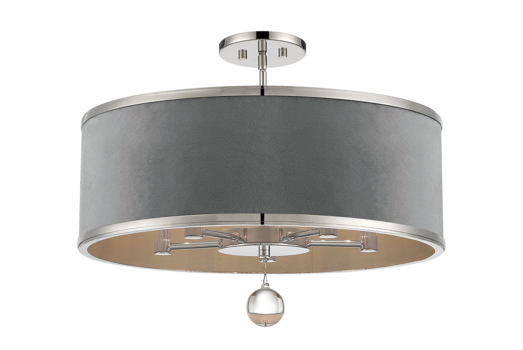Metropolitan N7325-613 Five Light Pendant/Semi Flush Mount, Polished Nickel