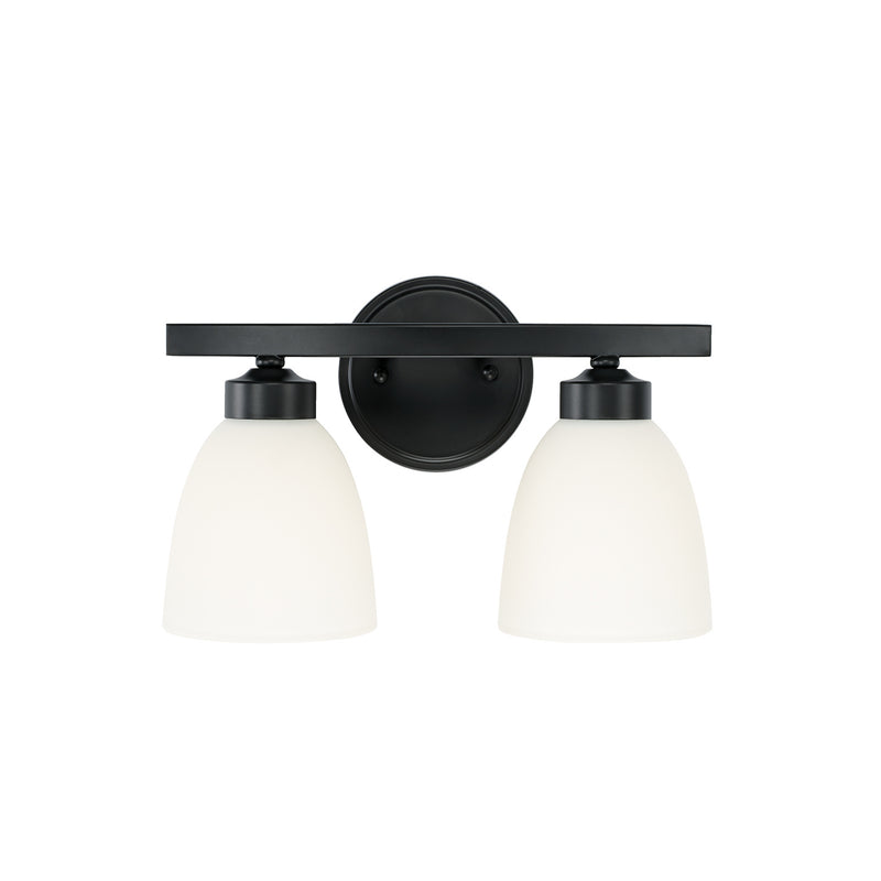 Capital Lighting 114321MB-333 Two Light Vanity, Matte Black