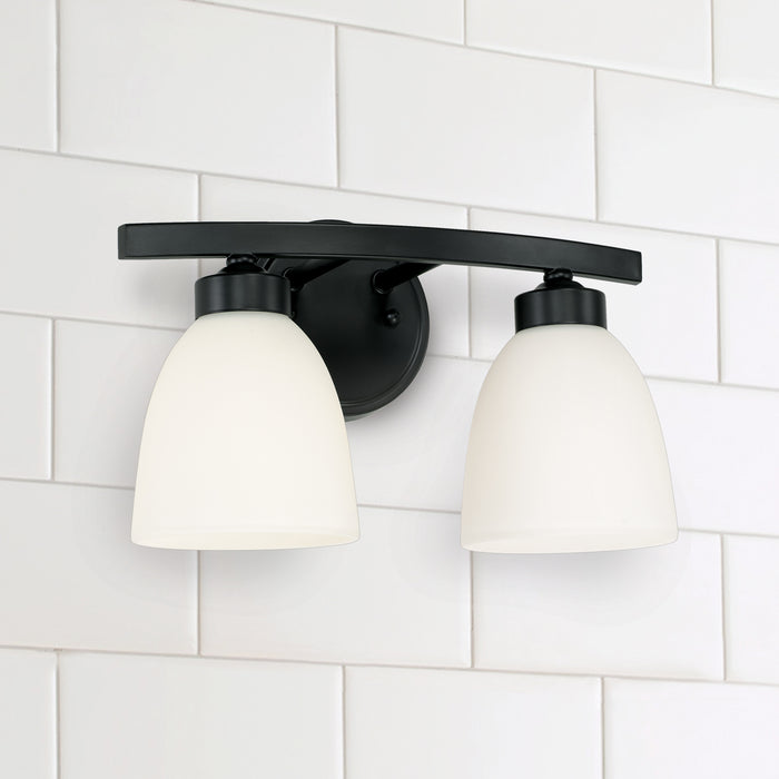 Capital Lighting 114321MB-333 Two Light Vanity, Matte Black