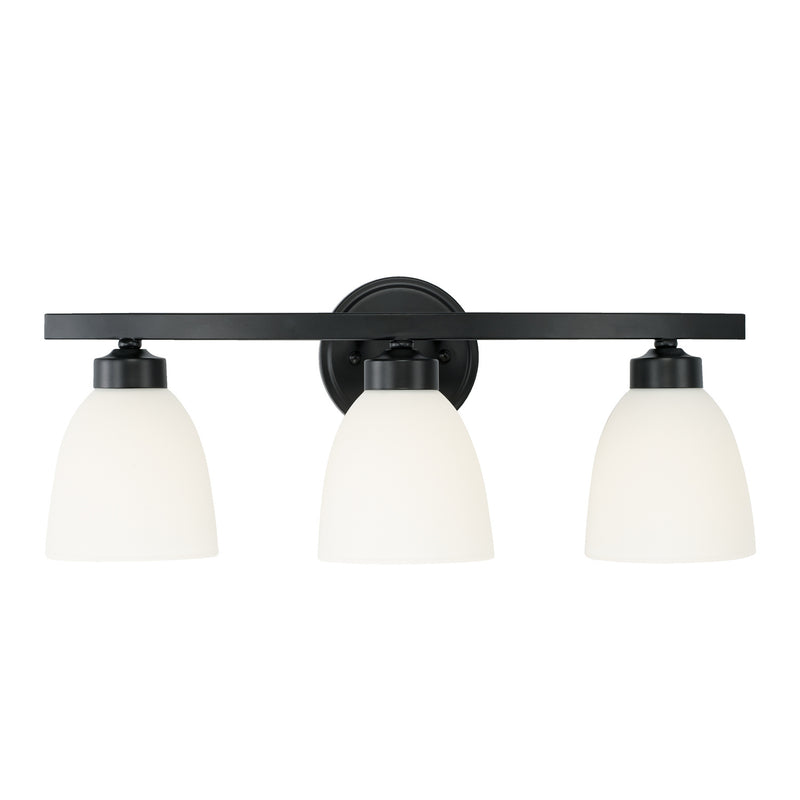 Capital Lighting 114331MB-333 Three Light Vanity, Matte Black