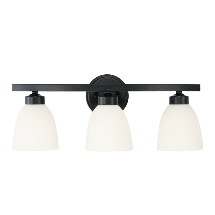 Capital Lighting 114331MB-333 Three Light Vanity, Matte Black