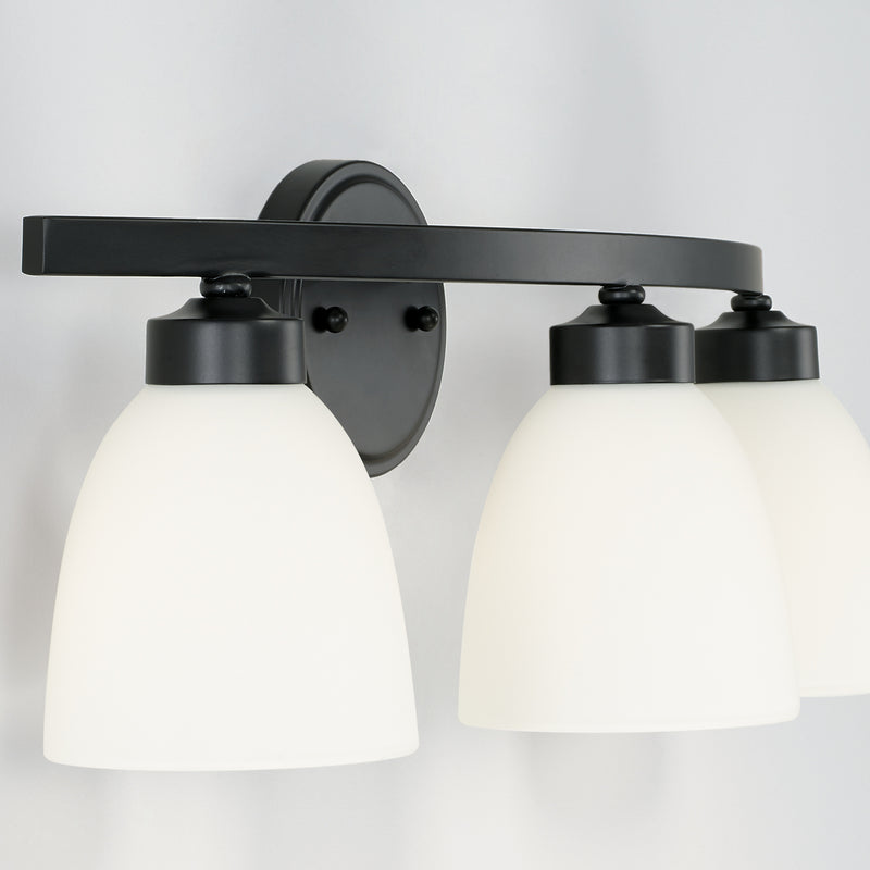Capital Lighting 114331MB-333 Three Light Vanity, Matte Black